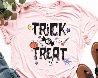 Trick Or Treat Shirt, Trick Or Treat T-Shirt, Halloween T-Shirt, Cute Kid's Halloween Shirt, Kids Spooky Halloween Tee, Spooky Ghost Shirt