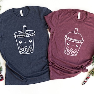 Boba Tea Shirt, Bubble Tea T-Shirt, Boba Tea Couple Shirt, Boba Friends Tee, Boba Tea Best Friends TShirt, Bubble Tea T Shirt