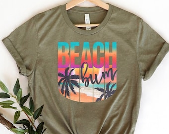 Camisa Beach Bum, Camisa gráfica de playa, Camiseta Beach Bum, Camiseta de vacaciones de verano, Camisa de playa de verano, Camiseta de diversión en la playa, Camisas de playa divertidas