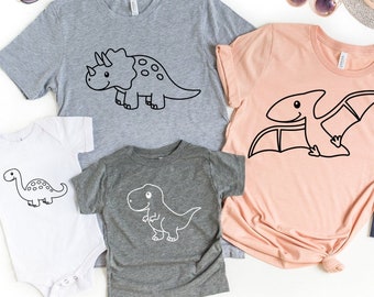 Dinosaur Shirt, Dinosaur T-Shirt, Dinosaur Family Matching Tee, Dinosaurs Theme Birthday Party T Shirt, Brontosaurus Dino Birthday Gift