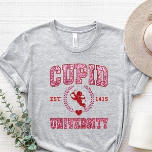 Glitter Cupid University Shirt, Cupid University T-Shirt, Cute Valentine&#39;s Day Shirt, Love Cupid Shirt, Cupid Shirts, Love Valentine Shirt