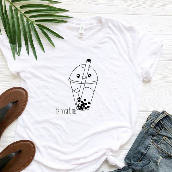 It Is Boba Time Shirt, Boba Time T-Shirt, Bubble Tea Shirt, Boba Tea Shirt, Boba Lover Gift, Boba Tea T-Shirt, Cute Bubble Tea T-Shirt