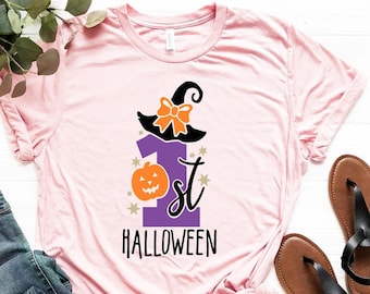 First Halloween Shirt, Boy Girl Halloween Shirt, Halloween Shirts For Kids, Kids Halloween T-Shirt, Pumpkin Season Shirt, Spooky T-Shirt