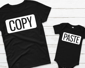 Copy Paste Shirts, Copy Paste Passendes Shirt, Vater und Sohn Shirt, Familie Passendes Shirt, Copy and Paste Shirts