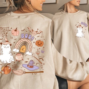 Spooky Vibes Sweatshirt, Funny Halloween Sweater, Cute Halloween Gift Hoodie, Pumpkin Fall Sweater, Spooky Season Sweatshirt, Ghost Sweater