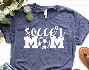 voetbal moeder shirt, voetbalteam aangepast t-shirt, gepersonaliseerde voetbal meisje tee, voetbal mama cadeau, voetballer unisex kleding