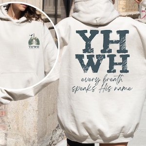 YHWH Lungs Christian Sweatshirt, Every Breath Speak His Name Sweater, Name Of God YHWH Hoodie, Faith Apparel Hoodie, YHWH Front Back Shirt