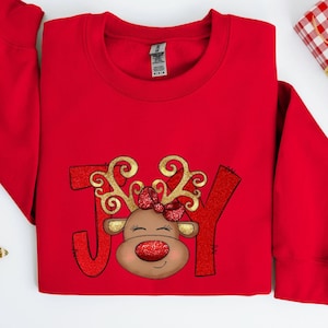 Joy Sweatshirt, Joy Rentier Pullover, Weihnachten Joy Hoodie, süße Weihnachten Sweatshirt, Weihnachten Familie Shirts, lustige Weihnachten Tee, Urlaub Tee