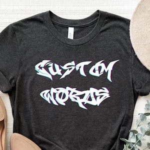 Benutzerdefinierte Metal Head Rock Schrift Shirt, Metall Schrift T-Shirt, Metallica Schrift T-Shirt, Geburtstagsjunge Shirt, Heavy Metal Goth Schrift Shirt, Jungen Schrift T-Shirt