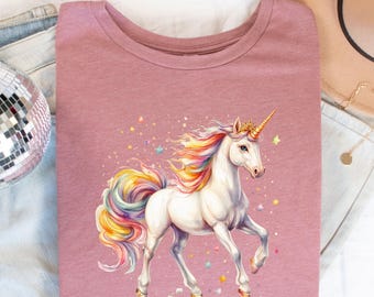 Magisches Einhorn Shirt, Einhorn Geburtstag T-Shirt, Regenbogen Einhorn Mädchen T-Shirt, Mädchen Geburtstagsgeschenk, Geburtstag Shirt Mädchen, süßes Einhorn Shirts