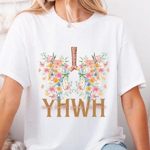 YHWH Lungs Shirt, Yahweh Lungs T-Shirt, Floral Christian Shirt, Floral Lungs Shirts, Flower Lungs Tee, Christian Shirt, Faith Breathe Shirt