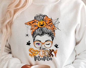 One Spooky Mama Sweatshirt, Spooky Mama Hoodie, Fall Pumpkin Mama