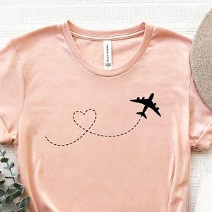 Airplane Heart Shirt, Airplane Mode T-Shirt, Vacation Shirt, Adventurer Shirt, Travel Lover T-Shirt, Flight Shirt, Airplane Love Tee