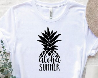 Aloha Summer Shirt, Aloha Beaches T-Shirt, Pineapple Aloha Shirt, Hawaii Vacation Beach T-Shirt, Vacation Shirt, Summer Tee, Hawaii Trip Tee
