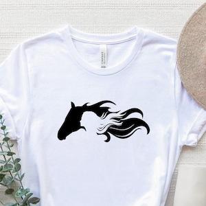 Horse Girl Shirt, Horse Silhouette T-Shirt, Horse Lover T-Shirt, Equestrian Shirt, Farmer Shirt, Country Girl Tee, Horse Trainer Gift