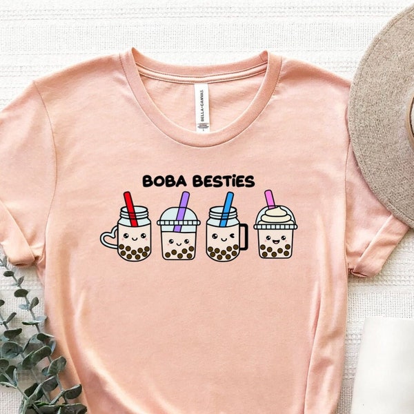 Boba Besties Shirt, Boba Tea Friends Shirt, Bubble Tea Lover Shirt, Boba Tea T-Shirt, Boba Friend Tee, Funny Best Friends Shirt, Boba Gifts