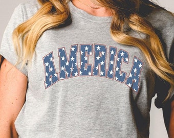 America T-Shirt, America Shirts, America 4th Of July Gifts Shirt, 4th July Tee, American Flag Shirt, Stars Stripes Shirt, Patriotic Tee