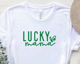 Chemise Lucky Mama, Chemise Maman St Patrick’s Day, T-Shirt St Paddys Day, Lucky Mom Shirt, Luckiest Mama Tee, Gift For Mama, Shamrock Shirt