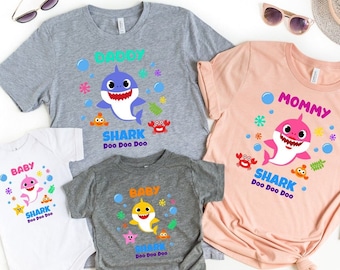 Family Shark Doo Doo Doo Shirt, Birthday Shark Shirts, Matching Birthday Family Shirts, Baby Shark Theme T-Shirt, Matching Family Shark Tee