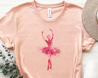 Ballerina Silhouette Shirt, Ballet T-Shirt, Ballet Dancer Gift, Ballet Shirt, Dancer T-Shirt, Ballerina Tee, Cute Ballerina Shirt, Dance Tee