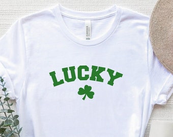 Lucky Shamrock Shirt, Lucky T-Shirt, Women's St Patrick's Day Shirt, Womens St Pattys Day T-Shirt, St Paddys Shirt, Saint Patricks Day Gift