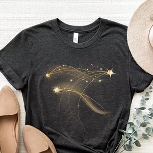 Blazing Stars Shirt, Comet Shirt, Mystical Comet Star Shirt, Magical Star T-Shirt, Crescent Space Lover Shirt, Astrology Shirt, Bohemian Tee