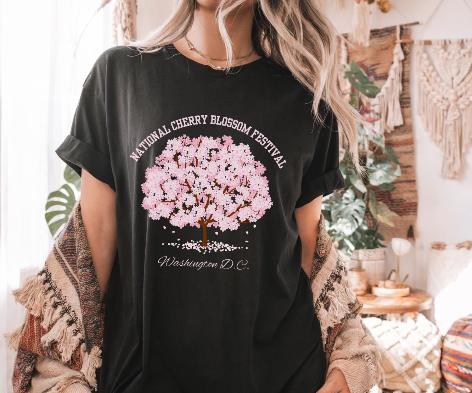 Cherry Blossom Festival Washington DC Shirt, Washington DC Vacation Gift Shirt, National Cherry Blossom Festival Shirt, Cherry Tree Shirts, image size:1500x1250