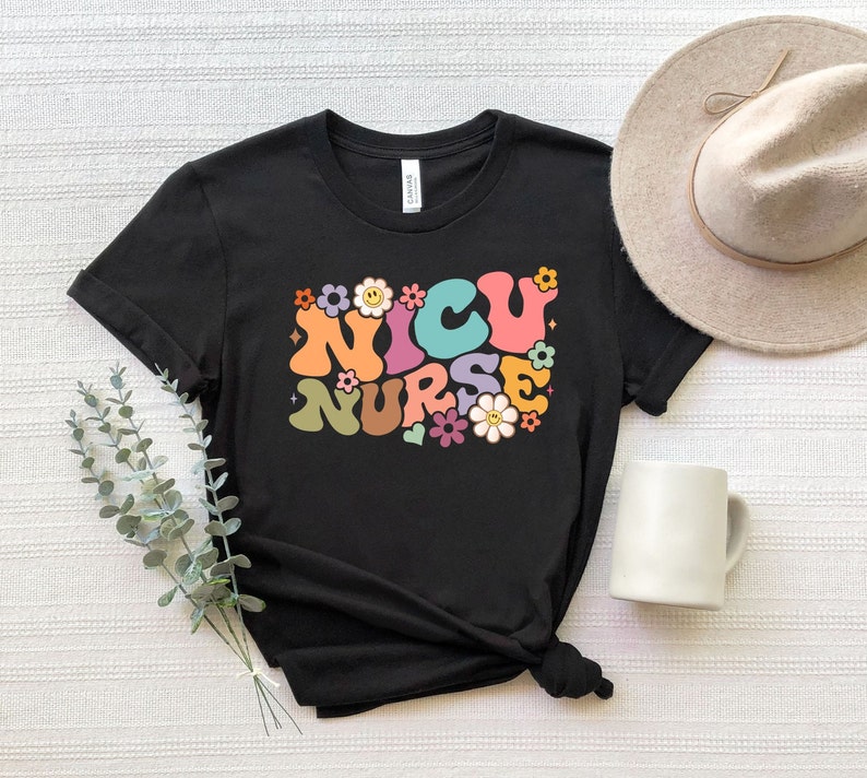 Floral Nicu Nurse Shirt, NICU Nurse T-Shirt, Floral Nurse Shirts, Boho Nicu Nurse Gift T-Shirt, Neonatal Nurse Shirt, Nurse Appreciation Tee image 2