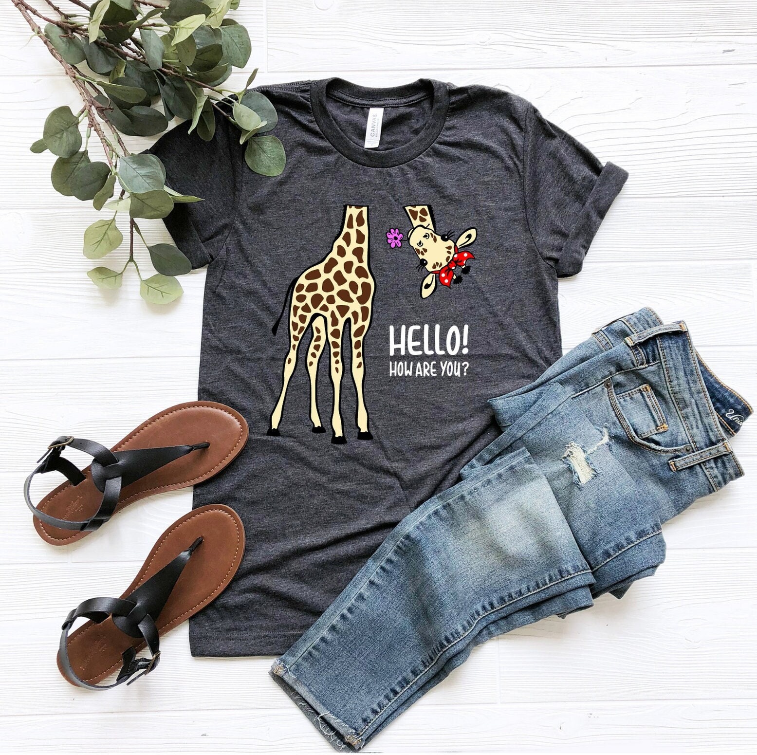 Hello How Are You Giraffe Shirt, Sarkastische Giraffe T-Shirt, süße Giraffe T-Shirt, Zoo Shirt, Safari Shirt, Lustige Giraffe T-Shirt, Animal Shirts