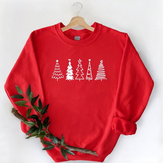 Christmas Trees Sweatshirt, Custom Pine Trees Sweatshirt, Holiday Sweater For Women, Christmas Sweater, Holiday Sweatshirt, Pine Tree Shirt