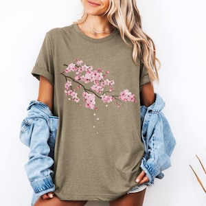 Pink Cherry Blossom Shirt, Sakura Shirt, Cherry Japanese Shirt, Japan T-Shirt, Flower Shirt, Gift For Japan Lover, Cherry Tree Spring Shirt
