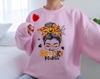 One Spooky Mama Sweatshirt, Spooky Mama Hoodie, Fall Pumpkin Mama