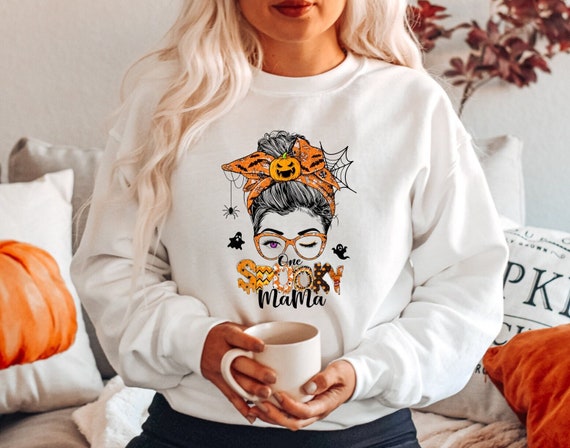 One Spooky Mama Sweatshirt, Spooky Mama Hoodie, Fall Pumpkin Mama