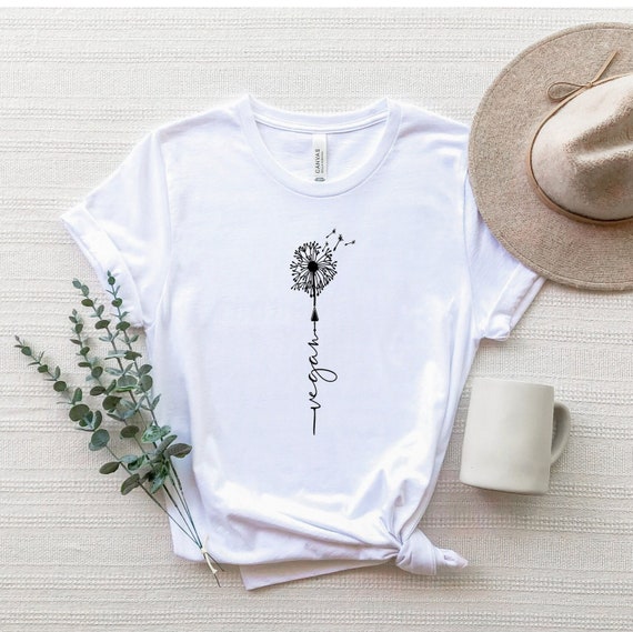 Vegan Dandelion Shirt, Dandelion T-Shirt, Vegetarian Shirt, Funny Vegan T-Shirt, Animal Lover Shirt, Animal Rights Shirt, Vegan Tee