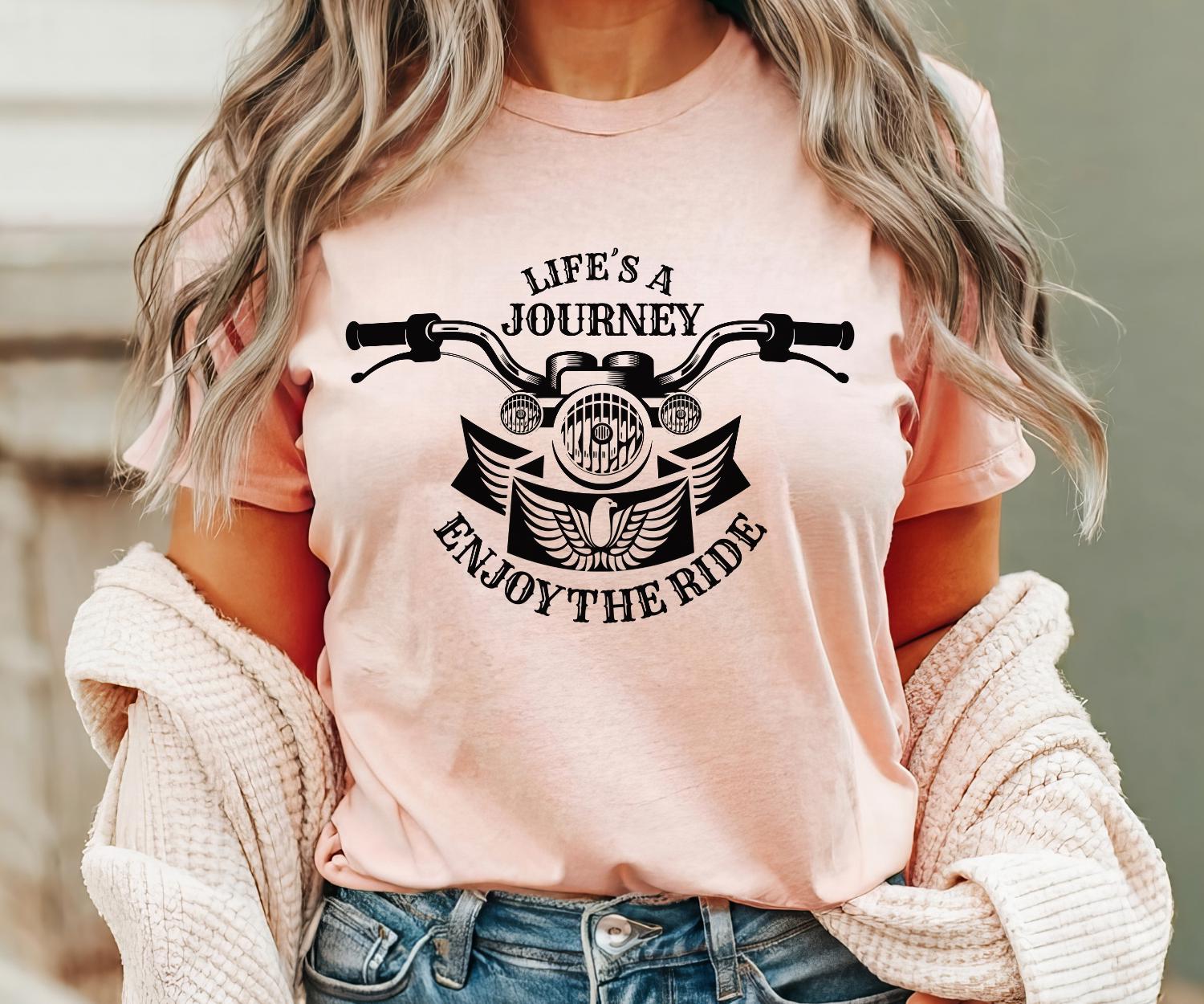 Life is A Journey Enjoy the Ride Shirt, Funny Biker Shirt, Motorcycle T ...
