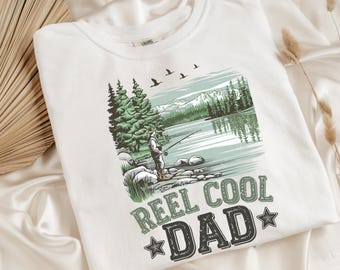 Reel Cool Dad Fishing Retro Shirt, Fishing Gift For Dad, Fishing Dad Funny Shirt, Father's Day Gift, Fishing Grandpa Gift Shirt Fisherman