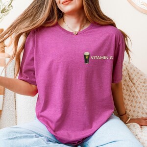 Vitamin G Guinness Beer Shirt, Funny Embroidered Beer Shirt, St. Patrick’s Day Gift, Irish Pub Party Tee Beer Lovers image 4