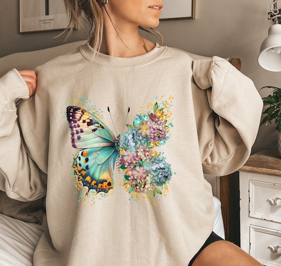 Sweatshirt with butterfly sale