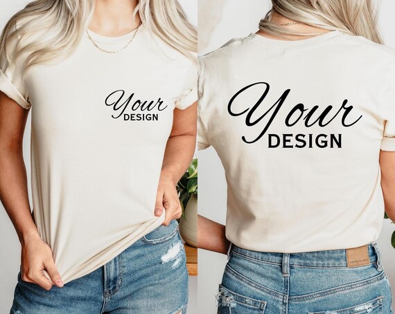 Custom Text Logo Shirt, Customized Front And Back T-Shirt, Custom Logo Tees, Custom Company Shirts, Custom Women Tees, Custom Design Tees