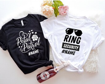 Ring Security Shirt, Petal Patrol T-Shirts, Custom Wedding Tee, Toddler Shirts, Wedding Party Shirts