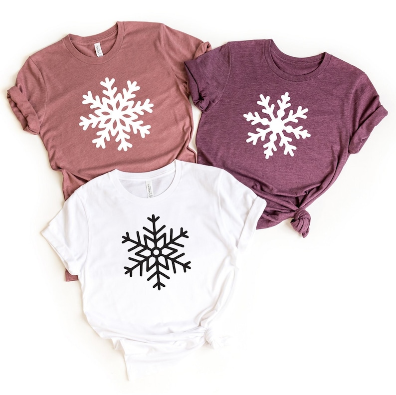 Snowflake Clothes Snowflake Shirt, Winter T-shirt, Snow Shirt, Snowflake Tee, Cute ...