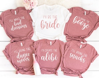 Camisas de despedida de soltera, Camisas de novia - novia de equipo, camiseta de novia, camisas de boda, regalo de fiesta nupcial, camisas de novia de equipo