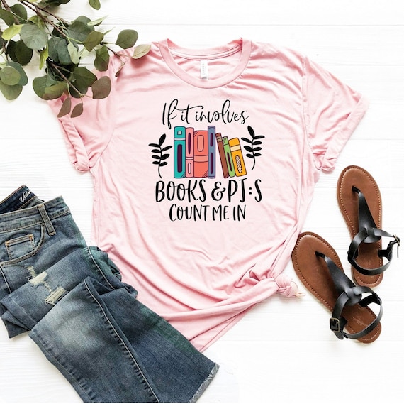 If It Involves Books And Pajamas Count Me In Shirt, Book T-Shirt, Funny Book Tee, Book Nerd Shirt, Bookworm Tee, Reader Shirt, Cute Book Tee
