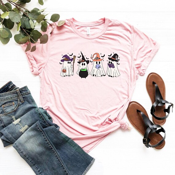 Witch Ghosts Shirt, Cute Ghost T-Shirt, Witchy Ghost Shirt, Spooky Season Shirt, Cute Spooky Tee, Cute Boo Shirt, Witch Boo Shirts, Boo Tee