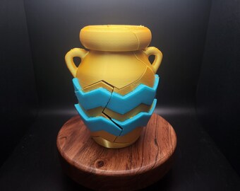 Genie Video Game Magnetic Re-Breakable Vase Puzzle with Gems **READ DESCRIPTION**