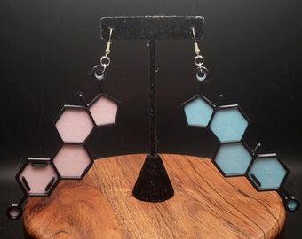 Testosterone and Estrogen Molecule Pride LGBTQIA+ Earrings