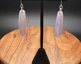 Lepidolite Teardrop Roimata Earrings - Māori Polynesian Pacific Island