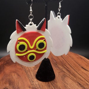 Princess Mononoke Mask Earrings