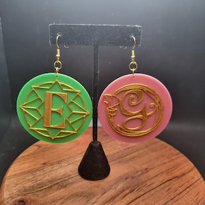 Wicked Monogram Earrings - Elphaba - Glinda