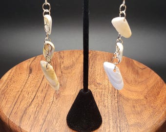 Sea Shell Chain Earrings - Māori Polynesian Pacific Island